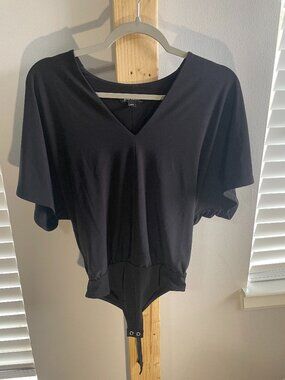 Black Express Flowy Bodysuit